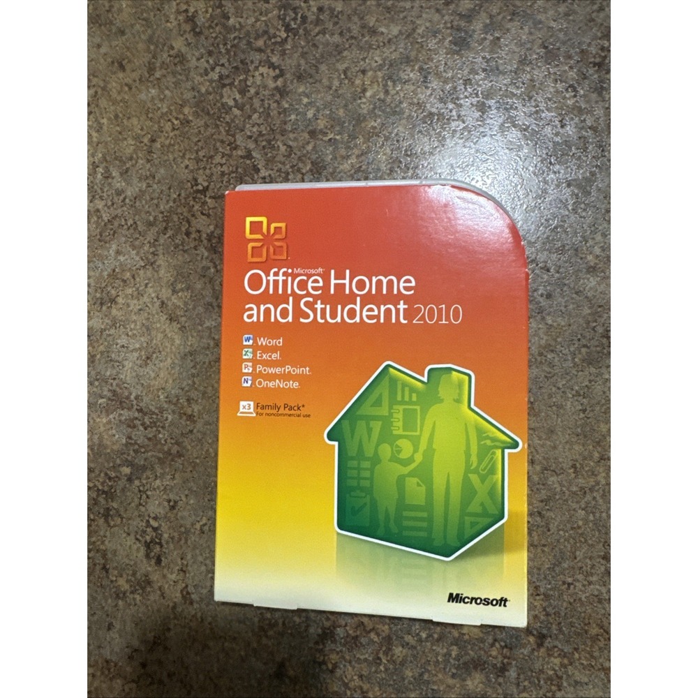 Microsoft MS Office 2010 Home and Student Family Pack with product code